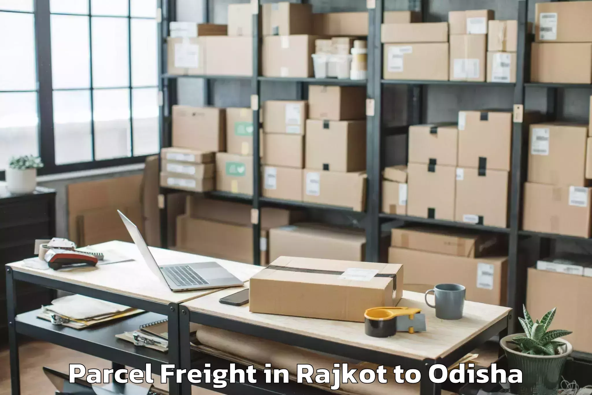 Easy Rajkot to Kakatpur Parcel Freight Booking